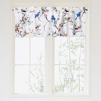 Polyester Curtain Purdah, for Home Wall Drapes Window Decoration, Rectangle, Bird, 460x1320mm