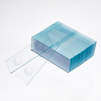 20Pcs Glass Double Concave Slide, for Microscope, Lab Supplies, Rectangle, Clear, 76.5x25x1mm