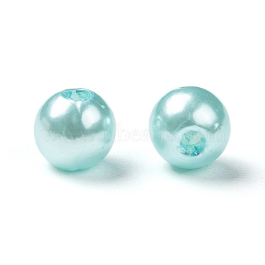 6mm Aquamarine Round Acrylic Beads