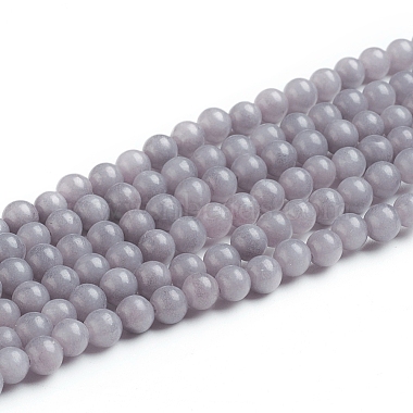 4mm MediumPurple Round Mashan Jade Beads