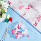 Butterfly Pattern Polyester with PET Embroidery Lace Fabric(DIY-WH0419-45)-5