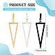 3 Pairs 3 Colors Alloy Hollow Out Triangle Dangle Stud Earrings for Women(EJEW-AN0003-03)-2