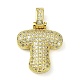 Brass Micro Pave Clear Cubic Zirconia Pendants(KK-M279-01G-T)-1