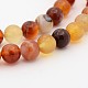 Natural Red Agate Dyed Round Bead Strands(G-P070-20-8mm)-1