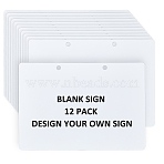 Erasable PVC Blank Hanging Hanger Chalkboard, Blank Memo Board, Rectangle, for Home, Hotel, Store, White, 148x210x0.5mm(AJEW-WH0410-280A)