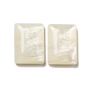Resin Cabochons, Pearlized, Imitation Cat Eye, Rectangle, Seashell Color, 18x13x4.5mm(CRES-D003-04A)