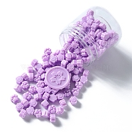 Paw Print Sealing Wax Particles, for Retro Seal Stamp, Lilac, 9.5x8.5x6mm(SCRA-PW0012-02A-18)