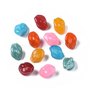 Acrylic Beads, Imitation Gemstone Style, Twist, Mixed Color, 13.5x10.5x9.5mm, Hole: 1.5mm, about 750pcs/500g(OACR-N131-003)