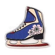 Double-Sided Printed Acrylic Pendants, Ski Boot, 37.5x40x2.5mm, Hole: 2mm(MACR-R005-02D)