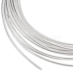 Brass Wire, Round, Silver, 1.2mm, about 9.84 Feet(3m)/Bundle(CWIR-WH0010-08A-S)