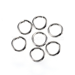 Tarnish Resistant 304 Stainless Steel Open Jump Rings, Stainless Steel Color, 6x0.9mm, Inner Diameter: 4.2mm, about 1273~1294pcs/100g(X-STAS-D448-099P-6mm)