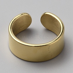 Stainless Steel Open Cuff Ring, Plain Band Rings, Golden, US Size 8 1/2(18.5mm)(RJEW-WH0004-39)