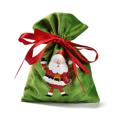 Christmas Theme Velvet Packing Pouches(ABAG-G013-01A)-5