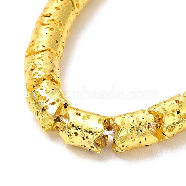 Electroplated Natural Lava Rock Beads Strands(G-G984-03)-4