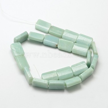 Natural Amazonite Rectangle Beads Strands(G-P091-55)-2