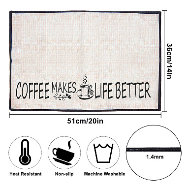 Coffee Theme Cotton and Linen Cup Mats(AJEW-WH0201-013)-2