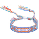 Polyester-cotton Braided Rhombus Pattern Cord Bracelet(FIND-PW0013-001A-29)-1