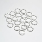 Brass Open Jump Rings, Round, Silver, 23 Gauge, 3x0.6mm, Inner Diameter: 1.2mm, about 2270pcs/50g(X-KK-E647-17S-3mm)