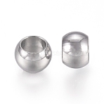 Tarnish Resistant 316 Surgical Stainless Steel Beads, Rondelle, Stainless Steel Color, 5x3mm, Hole: 3mm(STAS-I144-02P)
