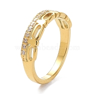 Ion Plating(IP) 304 Stainless Steel Finger Rings, with Crystal Rhinestone, Golden, US Size 6~9(16.5~18.9mm)(RJEW-J071-07-G)