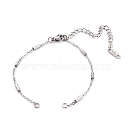 304 Stainless Steel Cable Chains Bracelets Making, with Lobster Claw Clasps and Jump Rings, Stainless Steel Color, 6-1/4 inch(15.8cm)(AJEW-JB00900-01)