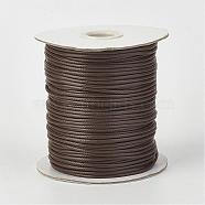 Eco-Friendly Korean Waxed Polyester Cord, Coconut Brown, 0.5mm, about 169.51~174.98 Yards(155~160m)/Roll(YC-P002-0.5mm-1178)