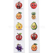 Picture Paper Stickers, Fruits Cartoon Stickers, Mixed Color, 25x25mm, 500pcs/roll(STIC-M002-03B)