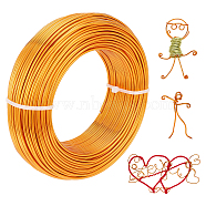 Nbeads Round Aluminum Wire, Bendable Metal Craft Wire, Flexible Craft Wire, for Beading Jewelry Doll Craft Making, Orange, 12 Gauge, 2.0mm, 55m/500g(180.4 Feet/500g)(AW-NB0001-05A)