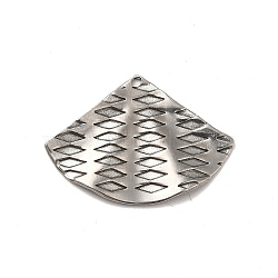 304 Stainless Steel Pendant Enamel Settings, Fan, Stainless Steel Color, 21x29x2mm, Hole: 1.2mm(STAS-I694-22P)