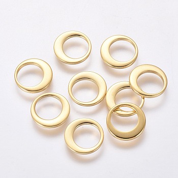 304 Stainless Steel Charms, Ring, Golden, 10x1mm