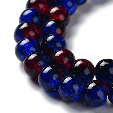 Spray Painted Crackle Glass Beads Strands(CCG-Q002-10mm-12)-2