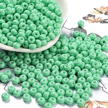 Medium Spring Green Glass Beads