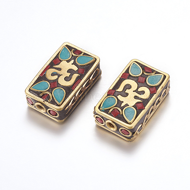 24mm Colorful Rectangle Polymer Clay Beads