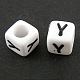 Letter Acrylic European Large Hole Beads(OPDL-R050-10mm-Y)-1