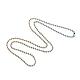 Ion Plating(IP) 304 Stainless Steel Ball Chain Necklaces(NJEW-L149-B03-M)-3