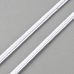 30M Polyester Braided Cord, for Clothes Accessories and Curtains Accessories, White, 3x1mm, about 32.81 Yards(30m)/Set(OCOR-WH0082-317D)