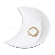 Gesso Jewelry Plate, Storage Tray for Rings, Necklaces, Earring, Moon, 110x85x24mm(AJEW-WH0270-063A)