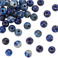 Natural Lapis Lazuli Beads, Dyed, Round, 8mm, Hole: 2.5mm, 36pcs/box(G-OC0003-81B)
