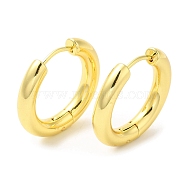 Rack Plating Brass Huggie Hoop Earrings for Women, Long-Lasting Plated, Lead Free & Cadmium Free, Real 18K Gold Plated, 6 Gauge, 23x24x4mm(EJEW-D059-13B-G)