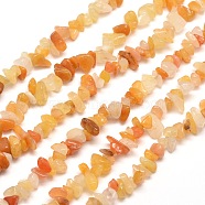 Natural Topaz Jade Chip Bead Strands, 5~8x5~8mm, Hole: 1mm, about 31.5 inch(X-G-M205-16)