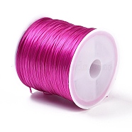 30M Elastic Crystal Thread, Jewelry Beading Cords, For Stretch Bracelet Making, Fuchsia, 0.8mm, about 32.81 Yards(30m)/Roll(EW-G011-01E)