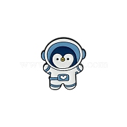 Spaceman Enamel Pin, Alloy Brooch for Backpack Clothes, Penguin, 30x25mm(PW-WGA98F2-06)