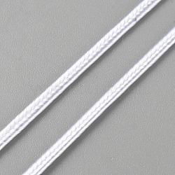 30M Polyester Braided Cord, for Clothes Accessories and Curtains Accessories, White, 3x1mm, about 32.81 Yards(30m)/Set(OCOR-WH0082-317D)