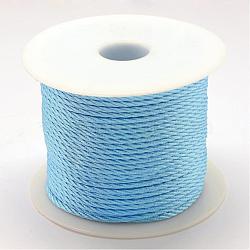 Braided Nylon Thread, Cornflower Blue, 2mm, about 54.68 yards(50m)/roll(NWIR-R026-2.0mm-365)