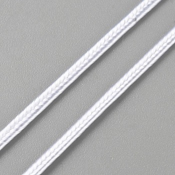 30M Polyester Braided Cord, for Clothes Accessories and Curtains Accessories, White, 3x1mm, about 32.81 Yards(30m)/Set