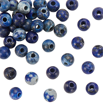 Natural Lapis Lazuli Beads, Dyed, Round, 8mm, Hole: 2.5mm, 36pcs/box