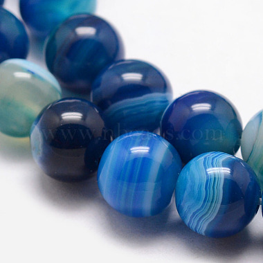 agate à rayures naturelles / brins de perles d'agate(G-K166-13-6mm)-4