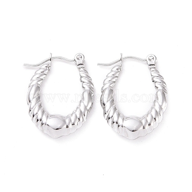 Oval 304 Stainless Steel Earrings