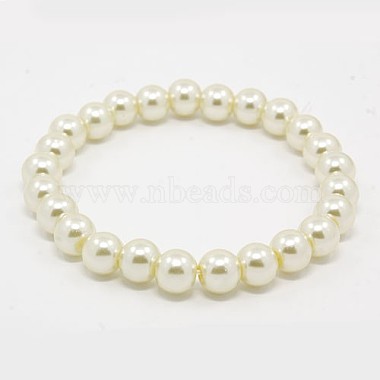 White Glass Bracelets