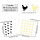 80 Sheets 2 Color Cartoon Animal Meal Stickers(DIY-OC0008-67B)-2